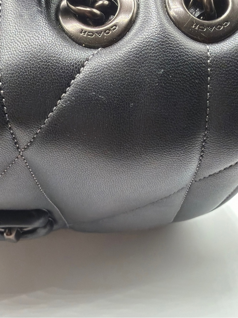 COACH Pillow Madison Shoulder Bag With Quilting In Black - Picture 4 of 5